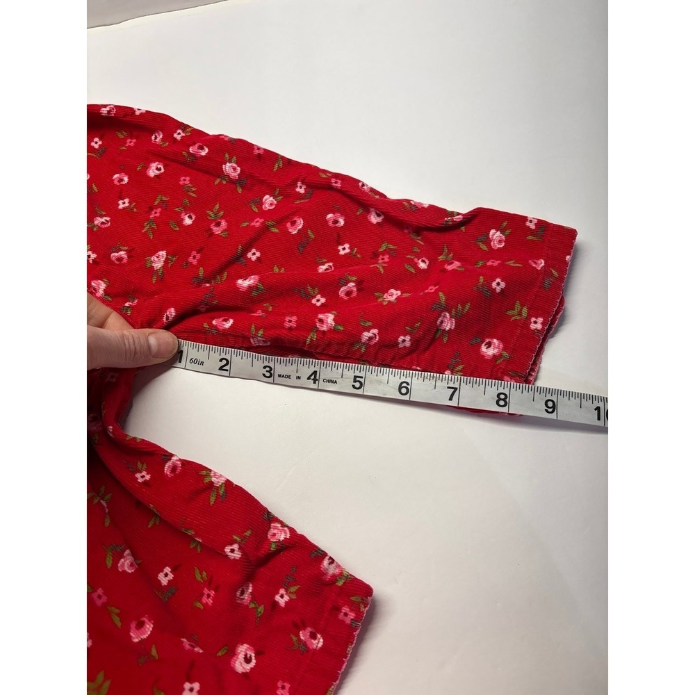 Vintage Kids Clothes McKids McDonald's Red Rose Corduroy (12 mon) - Picture 6 of 7